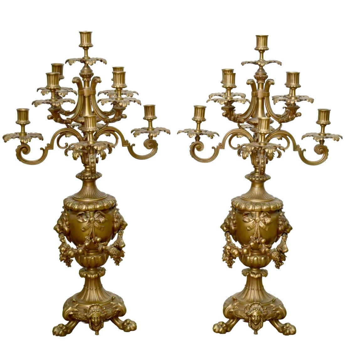 Large Gilt Bronze Candelabra (1 of 6)