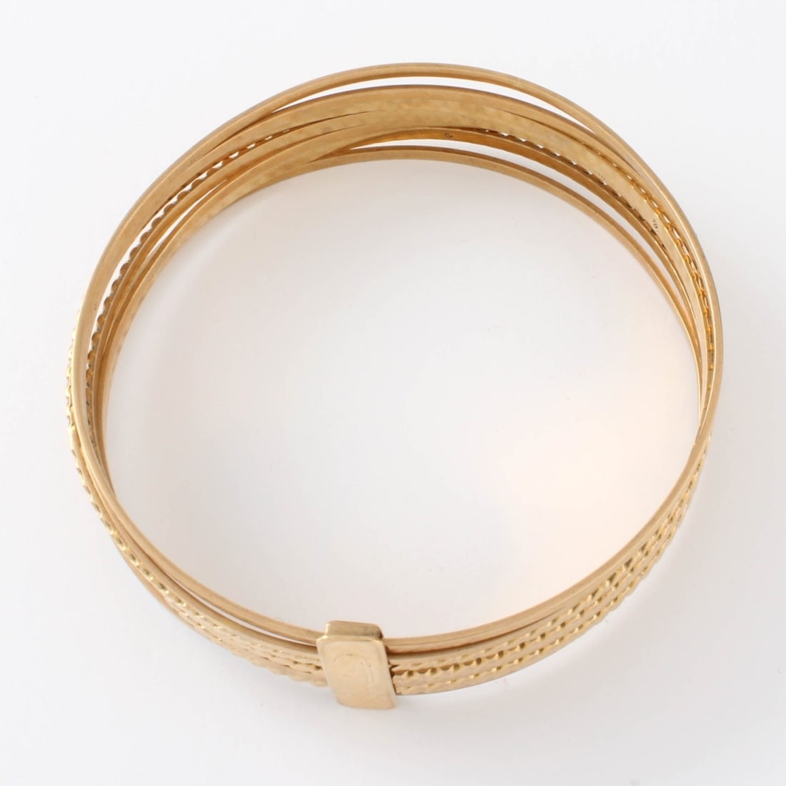 18K Stacked Bangle Bracelets - 2