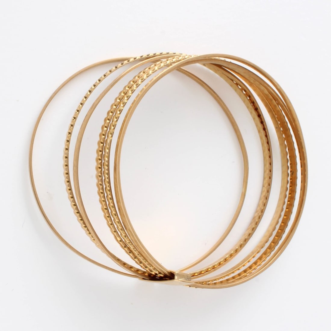 18K Stacked Bangle Bracelets - 3