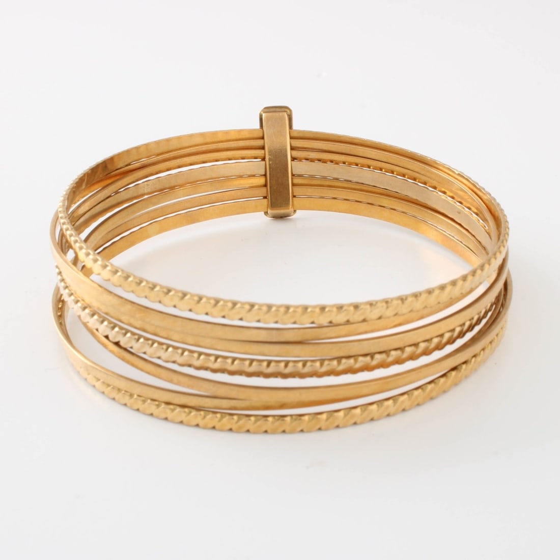 18K Stacked Bangle Bracelets (1 of 3)