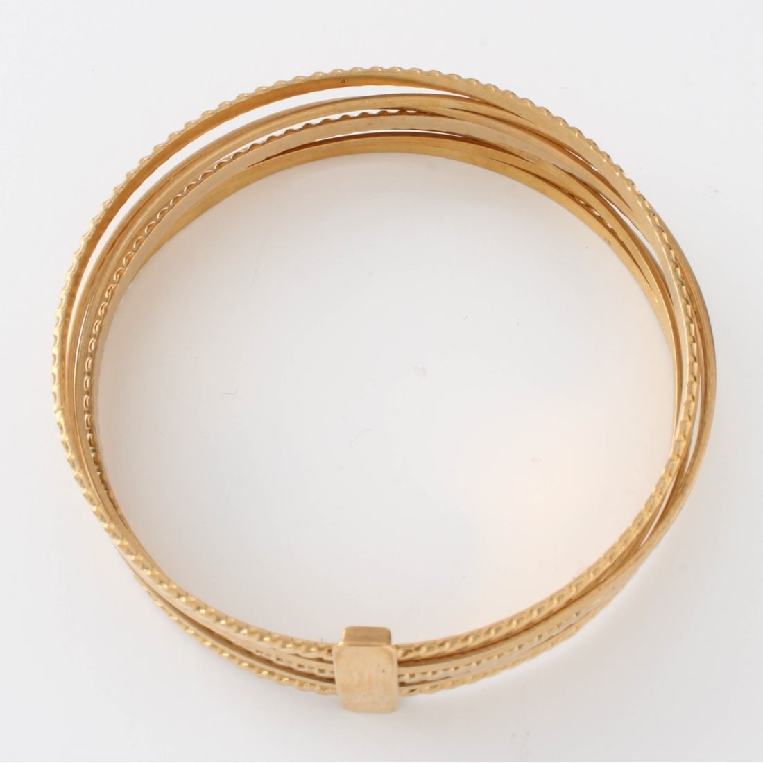 18K Stacked Bangle Bracelets - 3