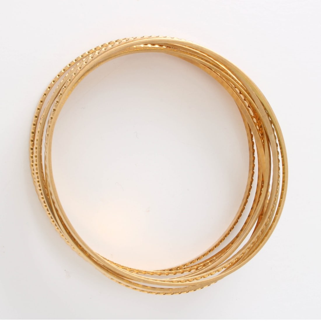 18K Stacked Bangle Bracelets - 2