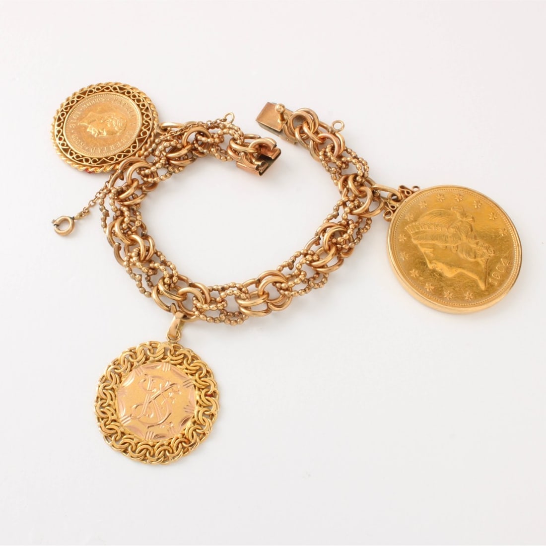 Gold Coin Charm Bracelet (1 of 3)
