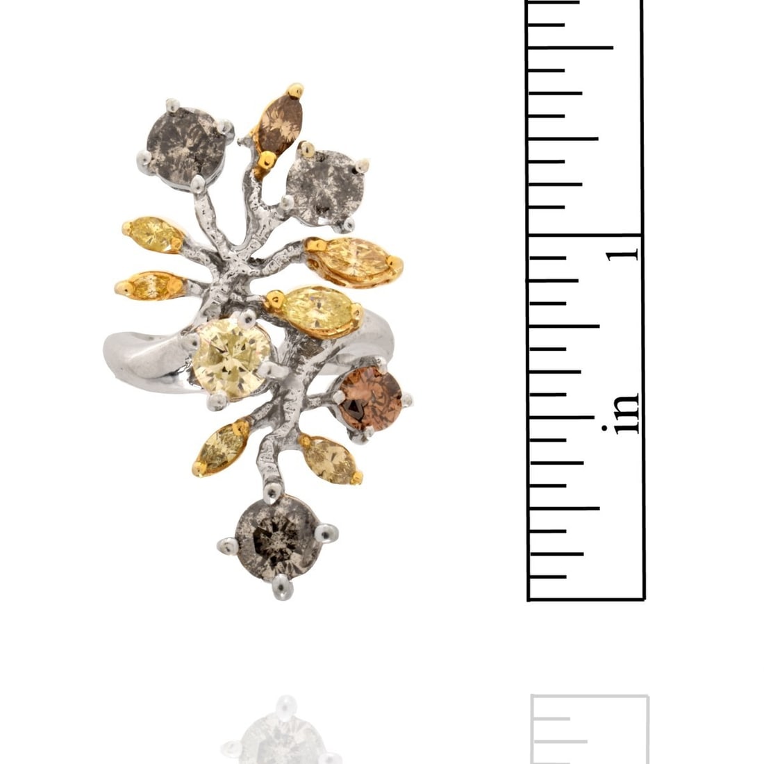 Fancy Diamond and 18K Ring - 3