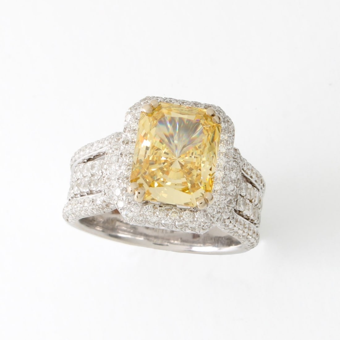 Diamond, CZ and 18K Ring - 2