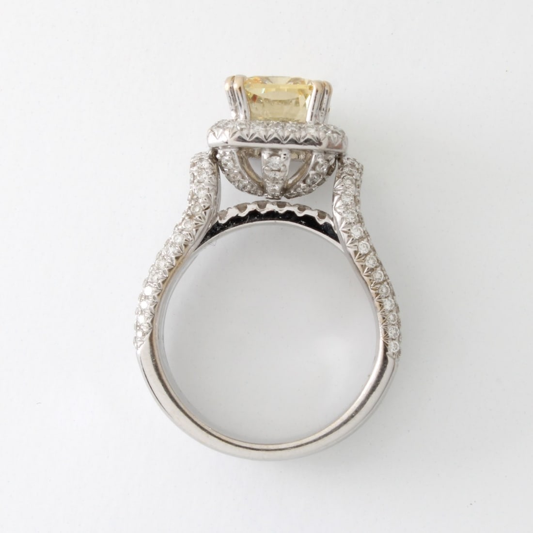 Diamond, CZ and 18K Ring - 3
