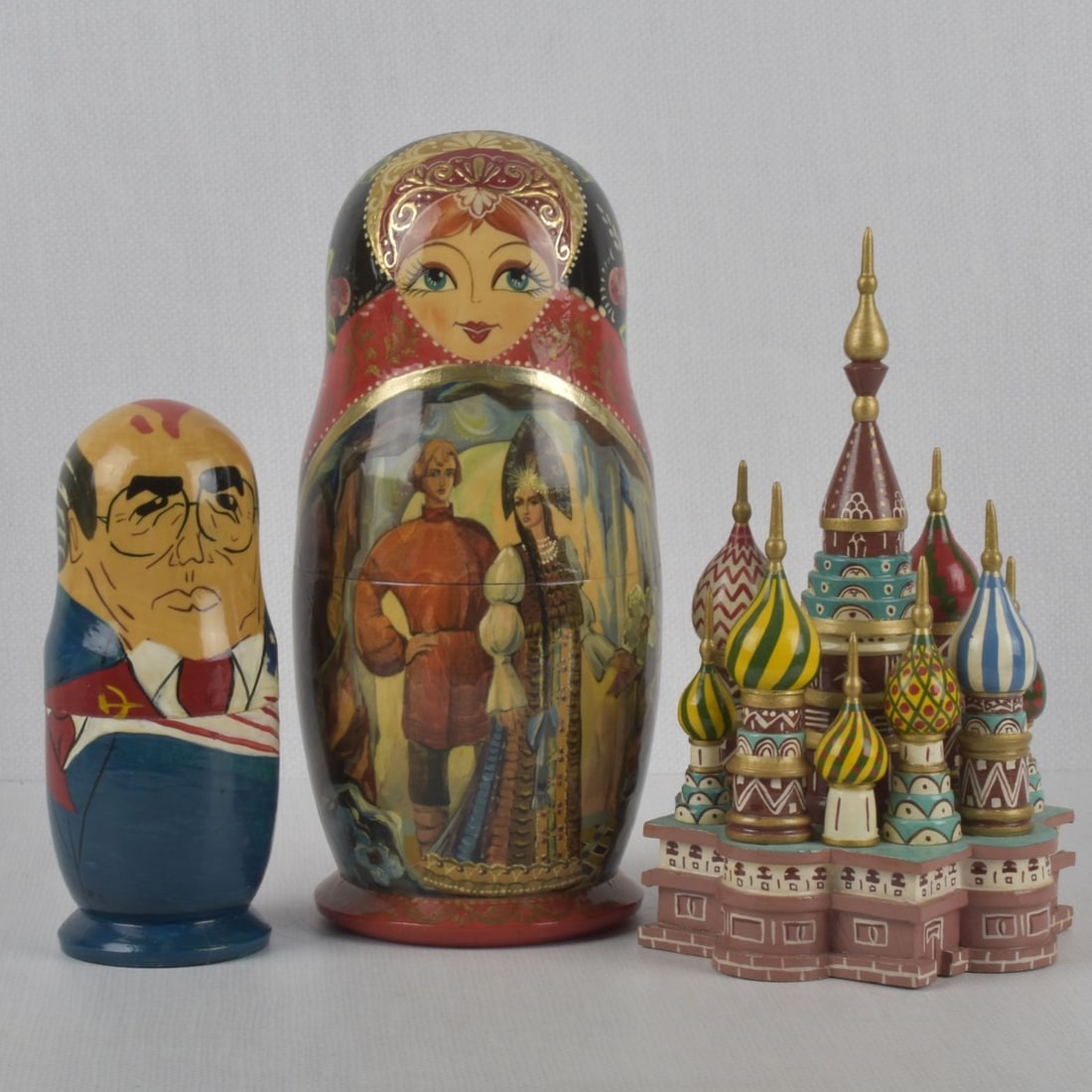 Russian Hand Painted Wood Pieces (1 of 6)