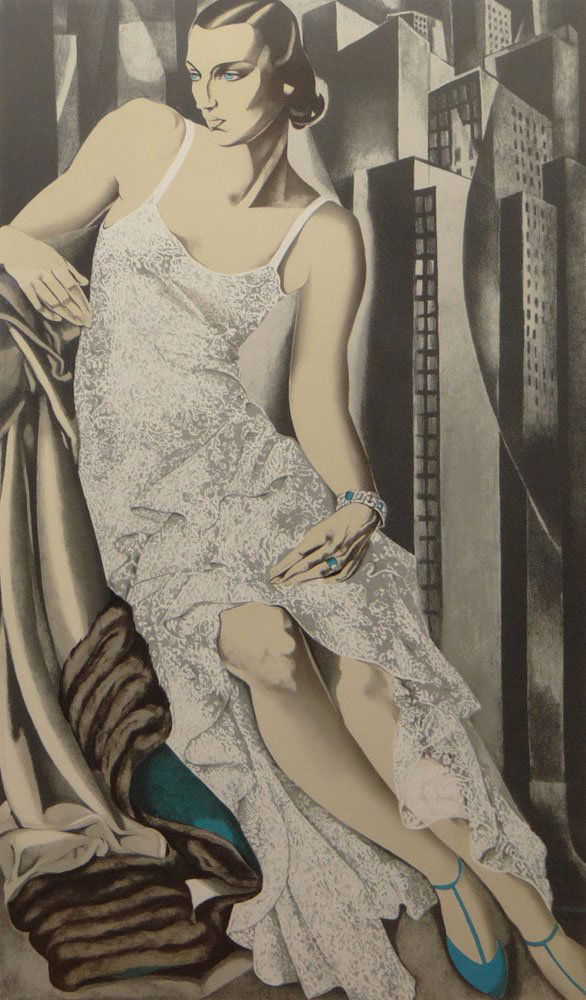 Tamara de Lempicka, Polish (1898-1980) Circa 1983 Color: Tamara de Lempicka, Polish (1898-1980) Circa 1983 Color Lithograph "Lady in Lace". Pencil Signed Lower Right, Titled and Numbered 202/300. Good Condition or Better. Measures 26 Inches Tall and 15-1/4