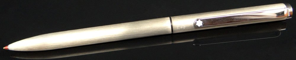 Montblanc Germany Noblesse Silver Plated Ballpoint Pen: Montblanc Germany Noblesse Silver Plated Ballpoint Pen with Twist Mechanism. Signed. Good to Very Good Condition. No Box, No Paperwork. Measures 5-3/8 Inches Long. Shipping $26.00