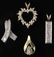 Four (4) Diamond and 14 Karat Gold Pendants. Including: