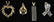 Four (4) Diamond and 14 Karat Gold Pendants. Including: - 3
