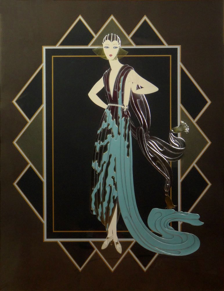 ErtÃ© (Romain de Tirtoff) Russian (1892-1990) Limited: ErtÃ© (Romain de Tirtoff) Russian (1892-1990) Limited Edition Serigraph with Mettallic Embossing and Colored Foil Untitled Signed Lower Right and Limited Edition Number 99/111 Lower Left. Very Good 