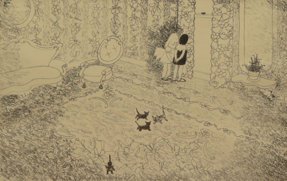 Jane Miller, American (20th C) Original AAA Lithograph: Jane Miller, American (20th C) Original AAA Lithograph "Nothing To Do". Signed in Pencil Lower Right. Original Associated American Artists (AAA) Label En Verso. Some Toning and Foxing or in Otherwise 