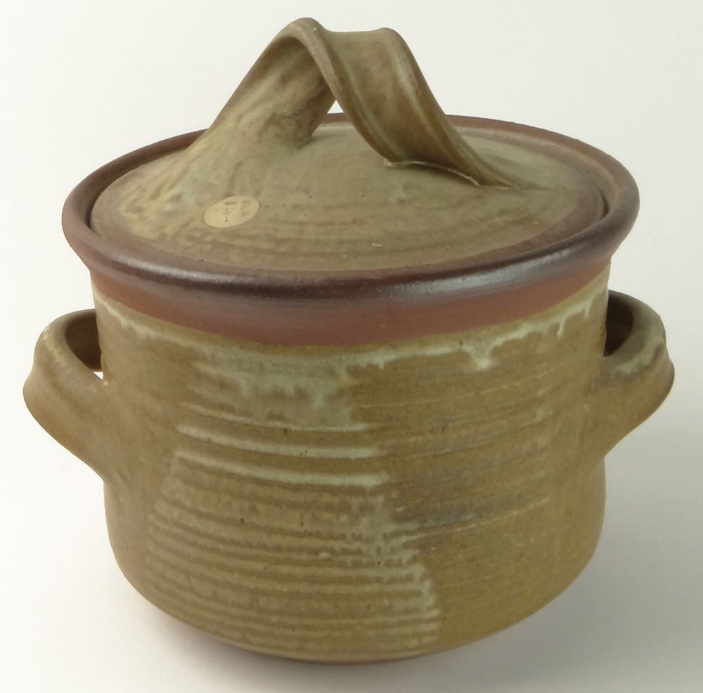 Karen Karnes, American (1925 - ) Ceramic Lidded Vessel: Karen Karnes, American (1925 - ) Ceramic Lidded Vessel Signed with Initials Good Condition. Measures 9 Inches Tall, 8 Inches Wide. Shipping $82.00
