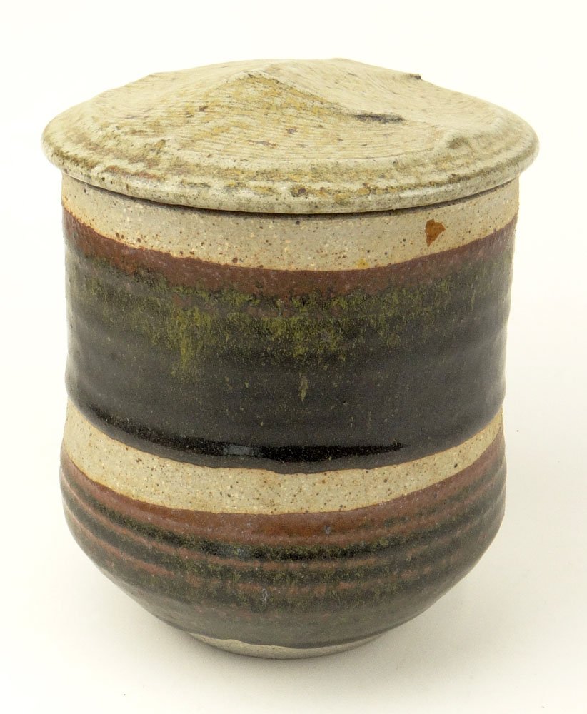 Karen Karnes, American (1925 - ) Ceramic Lidded Vessel: Karen Karnes, American (1925 - ) Ceramic Lidded Vessel Signed with Initials Good Condition. Measures 6-1/2 Inches Tall, 5 Inches diameter. Shipping $52.00