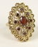 Antique Style 14 Karat Yellow Gold and Garnet Filigree