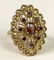 Antique Style 14 Karat Yellow Gold and Garnet Filigree - 2