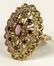 Antique Style 14 Karat Yellow Gold and Garnet Filigree - 3
