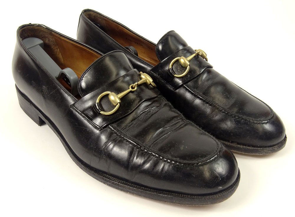 Men's Vintage Gucci Slip on Leather Shoes Size 12 D: Men's Vintage Gucci Slip on Leather Shoes Size 12 D ~BROWN~ Worn but Good Used Condition. Shipping $45.00