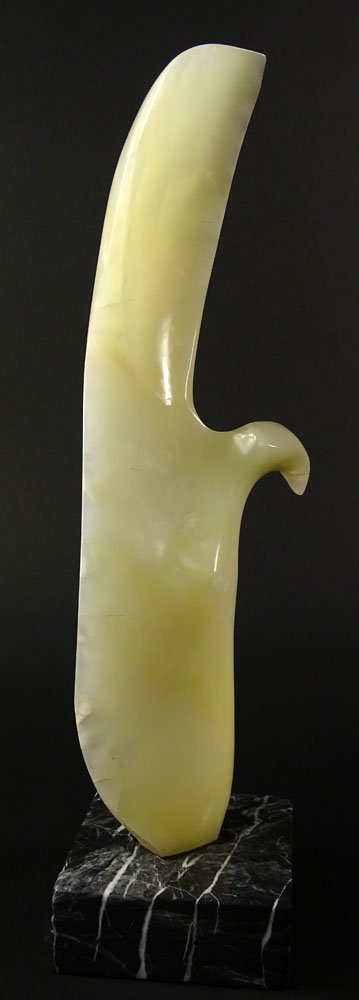 Leonardo Nierman, Mexican (b. 1932) Onyx and Marble: Leonardo Nierman, Mexican (b. 1932) Onyx and Marble Sculpture "Abstract" Signed Nierman on Back. Good Condition. Measures 20-3/4 Inches Tall by 5 Inches by 5 Inches at Base. Shipping $125.00 (estimate
