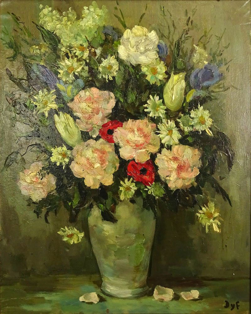 Marcel Dyf, French (1899-1985) Oil on Canvas "Still: Marcel Dyf, French (1899-1985) Oil on Canvas "Still Life of Flowers" Signed Lower Right Dyf. Good Condition. Measures 24 Inches by 19-3/4 Inches. Frame Measures 32 Inches by 28-1/2 Inches. Shipping $2