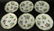 Six (6) Herend Hand Painted Queen Victoria Dinner