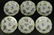 Six (6) Herend Hand Painted Queen Victoria Desert/Pie