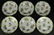 Six (6) Herend Hand Painted Queen Victoria Desert/Pie