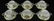Six (6) Herend Hand Painted Queen Victoria Cream Soup - 8