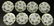 Eight (8) Herend Hand Painted Queen Victoria Salad