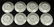 Eight (8) Herend Hand Painted Queen Victoria Salad - 2