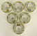 Six (6) Herend Hand Painted Queen Victoria Cups and - 3