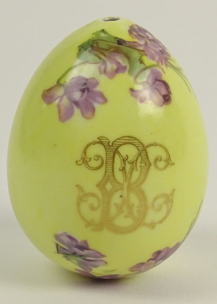 19/20th Century Russian Painted Porcelain Easter Egg.: 19/20th Century Russian Painted Porcelain Easter Egg. Unsigned. Good Condition or Better. Measures 3-1/2 Inches Tall. Shipping $36.00