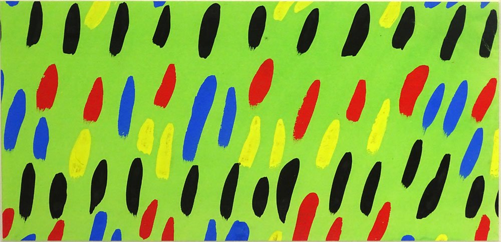 Sonia Delaunay-Terk, Ukrainian (1885-1979) Gouache on: Sonia Delaunay-Terk, Ukrainian (1885-1979) Gouache on Paper "Textile Design" Signed En Verso. Good Condition. Measures 5-1/4 Inches by 11-1/4 Inches. Frame Measures 10-1/8 Inches by 15-3/4 Inches. Shi