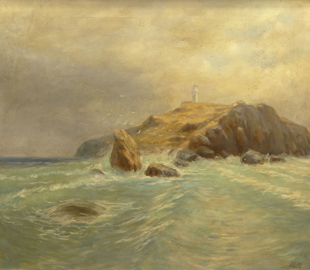 possibly: Logorio, Russian Oil on Canvas "Seascape". (1 of 5)
