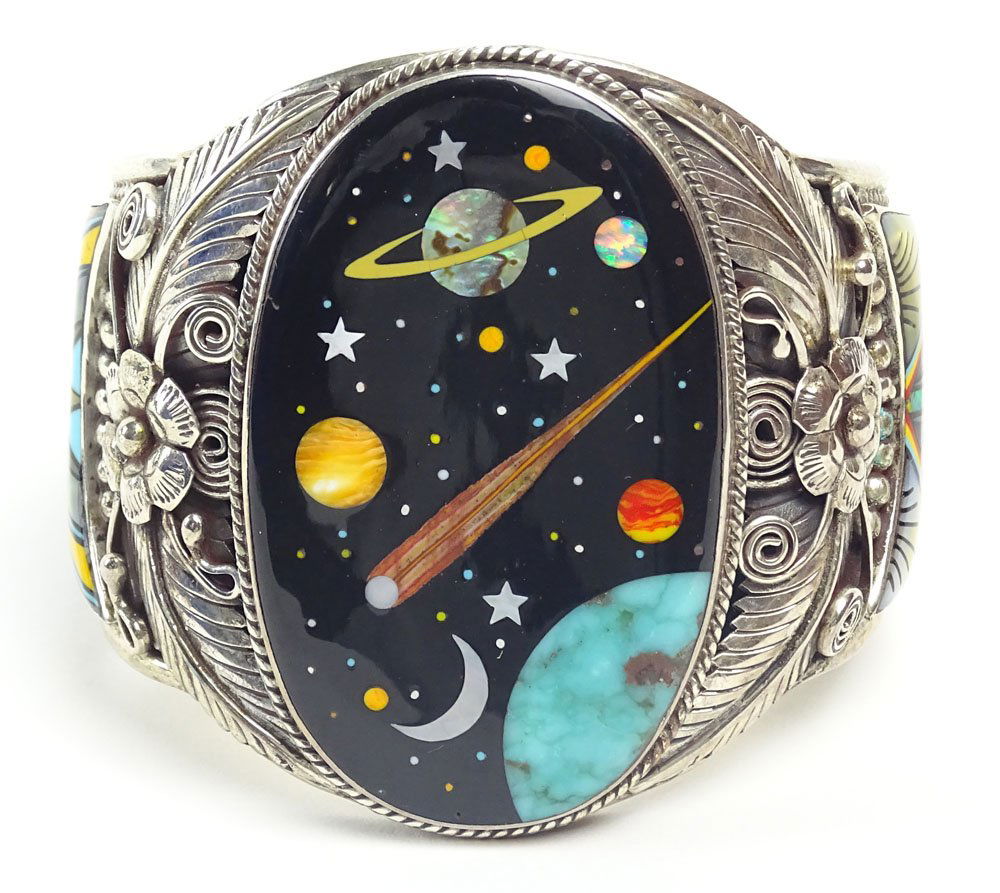 Circa 2007 Zuni Sterling Silver and Inlaid Mixed Stone (1 of 4)