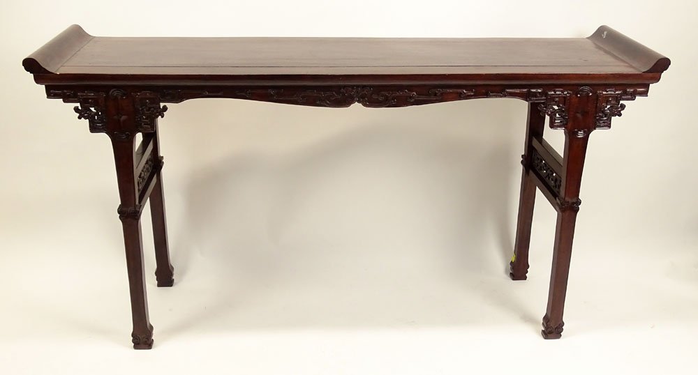 Vintage Chinese Carved Hardwood Altar Table. Unsigned. (1 of 3)