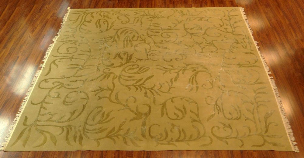 Room Size Contemporary Nepalese Wool Carpet. Signed (1 of 8)