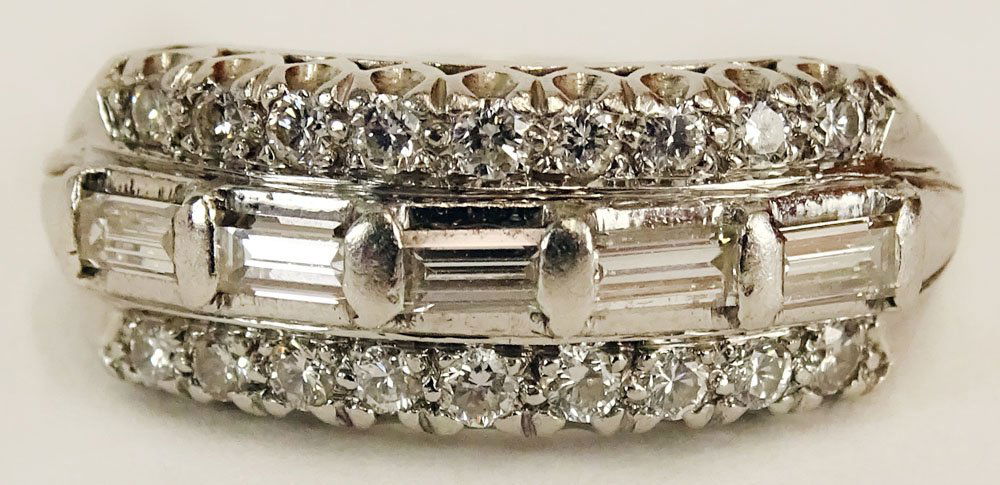 Lady's Vintage approx. 1.0 Carat Round and Baguette Cut (1 of 3)