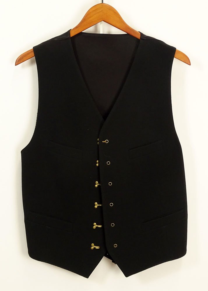 Men's Vintage Jean Paul Gaultier Vest. Made in Italy.: Men's Vintage Jean Paul Gaultier Vest. Made in Italy. Fabric Content Wool, Acetate, Rayon and Polyamide. Size 54. Good Condition. Shipping $34.00