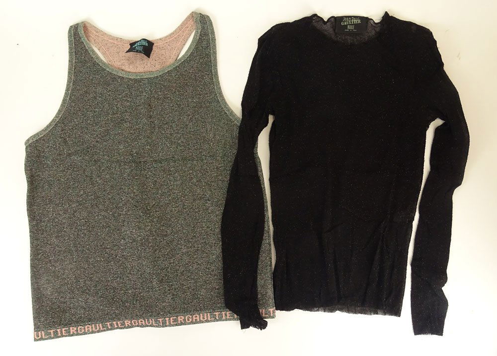 Men's Vintage Jean Paul Gaultier Malle Shirt and a Jean: Men's Vintage Jean Paul Gaultier Malle Shirt and a Jean Paul Gaultier Malle Tank Top. Made in Italy. Fabric: Tank Top 65% Nylon, 35% Polyester. Shirt 100% Nylon. Size Large. Good Condition. Shipping $