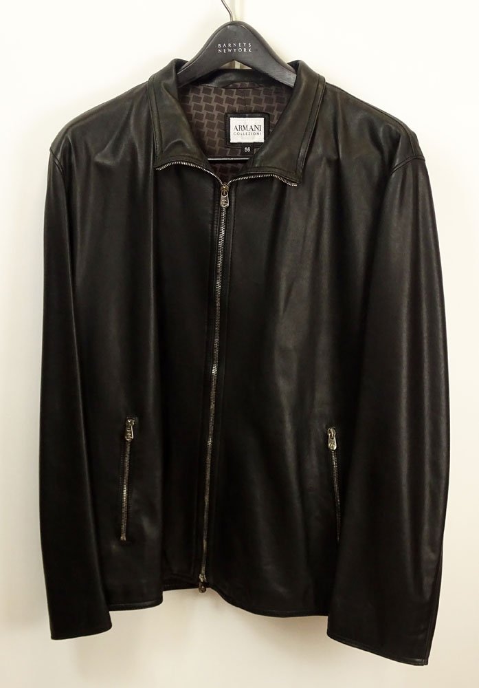 Men's Vintage Armani Collezioni  Leather Jacket. Size (1 of 4)