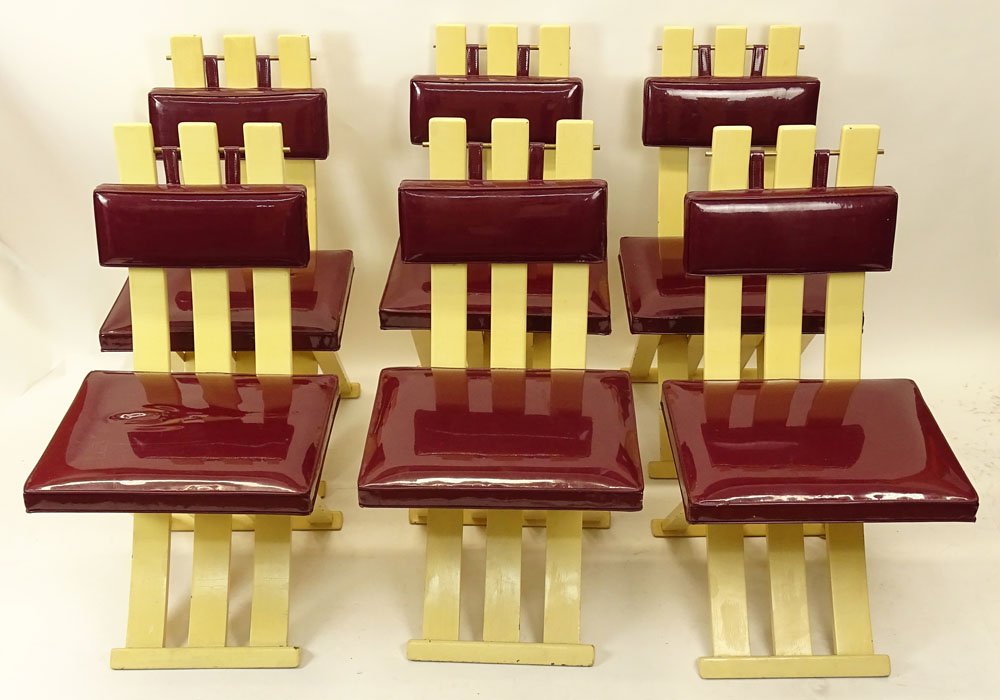 Set of Six (6) Harvey Probber Dining Chairs. Slatted (1 of 3)