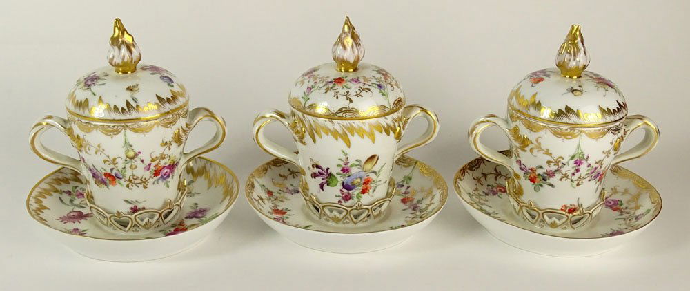 Three (3) 19/20th Century  Dresden Porcelain Two (1 of 5)