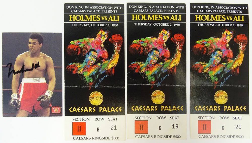 Set of Three (3) 1980 Ticket Stubs Plus Autographed (1 of 3)