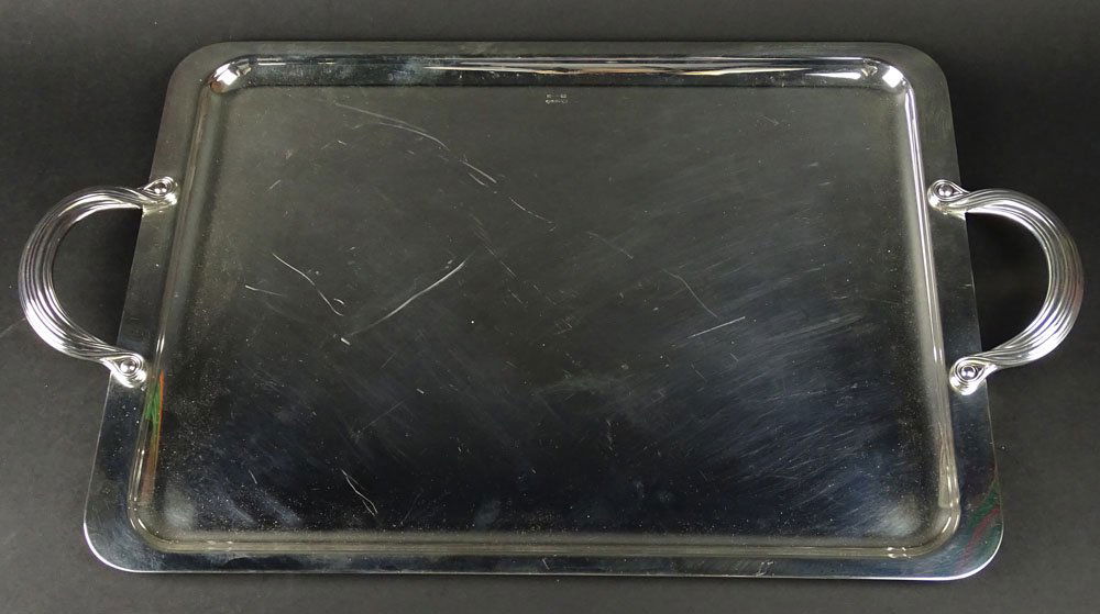 Christofle Silver Plate rectangular Tray With Handles. (1 of 3)