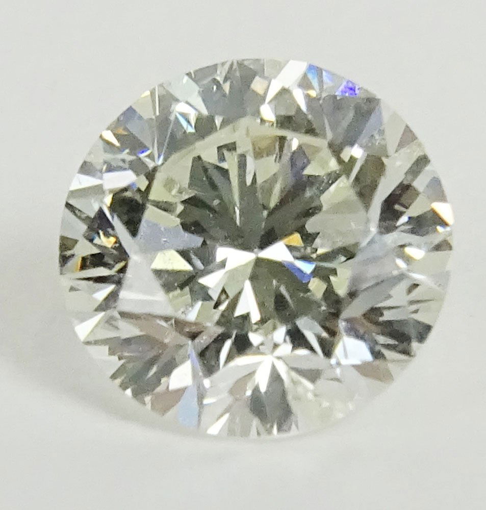 GIA certified 1.26 carat round brilliant cut diamond, J (1 of 8)