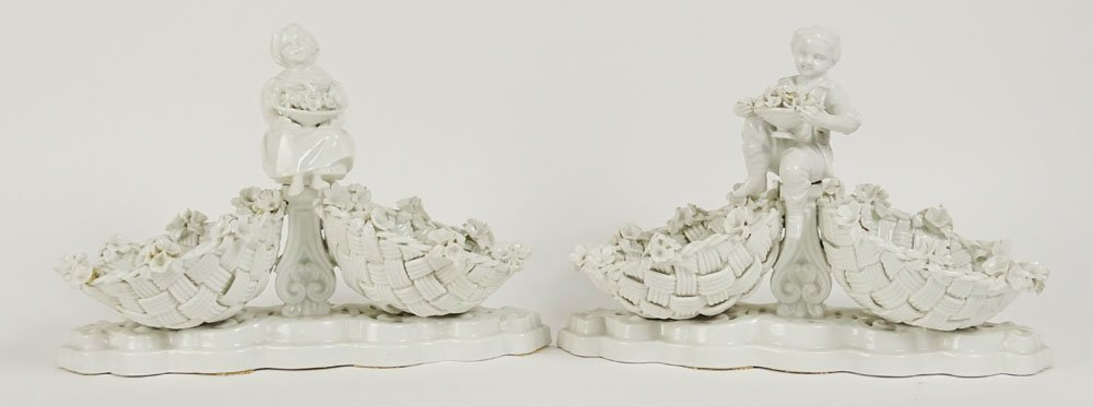 Pair of 18/19th Century Meissen White Porcelain Figural (1 of 7)