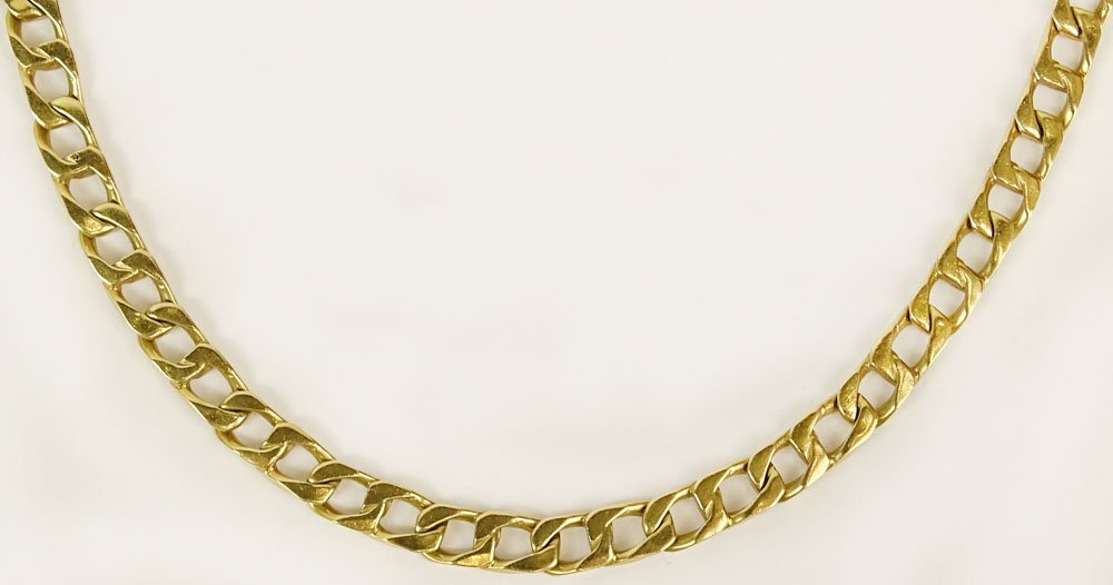 Vintage 14 karat yellow gold Cuban link necklace. (1 of 3)