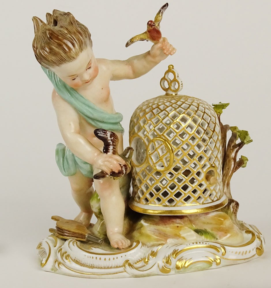 19/20th Century Meissen Porcelain Figurine "Putti With (1 of 9)